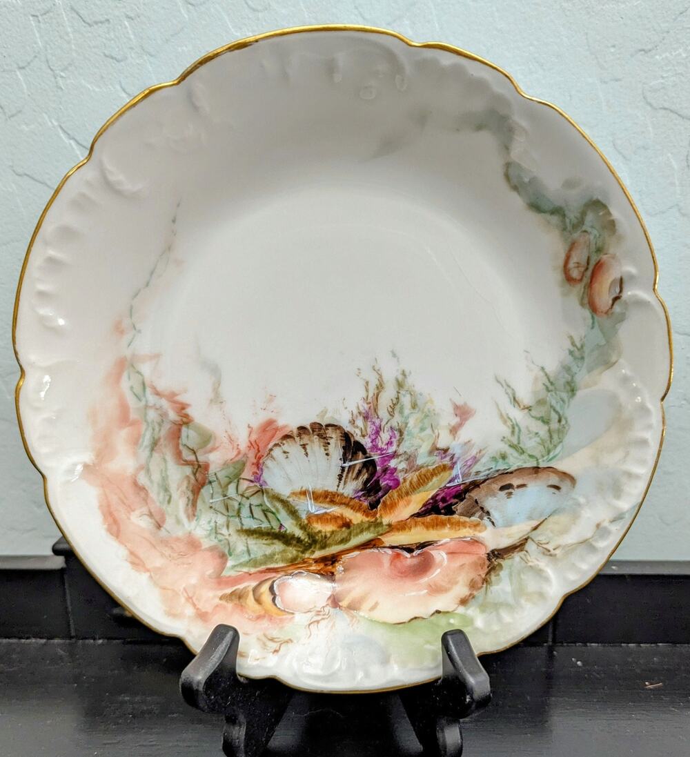 Haviland Show Plate Hand Painted China  Vintage France Decorated Porcelain